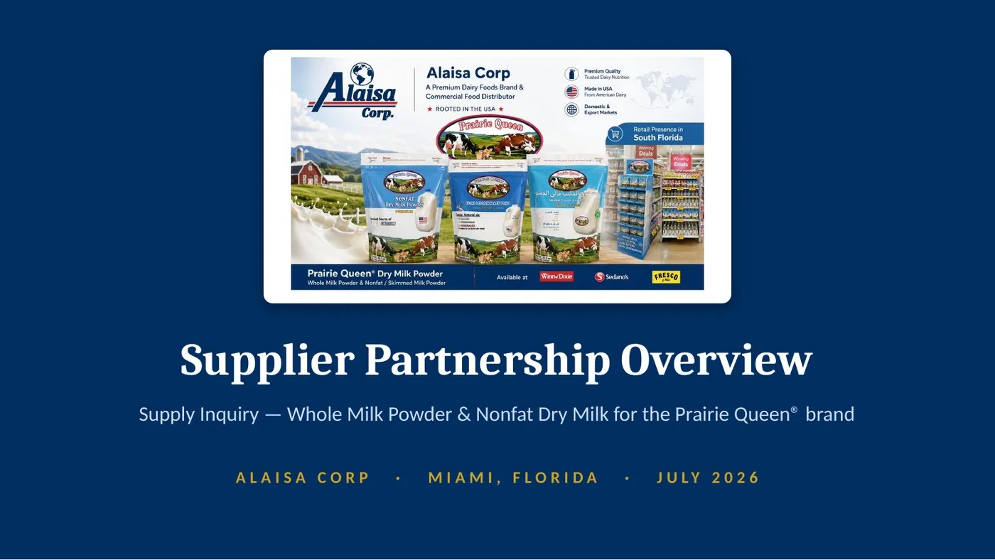 Prairie Queen supplier partnership overview slide